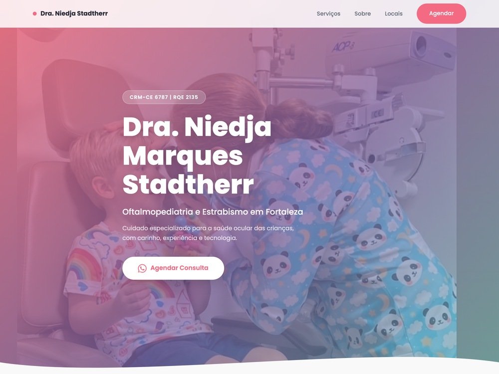 Site de profissional de saúde feito no workshop